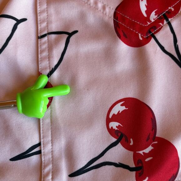 JoFit Cherries Pink and Red Soft Performance Skort with Pockets Golf + size XL - Picture 5 of 9